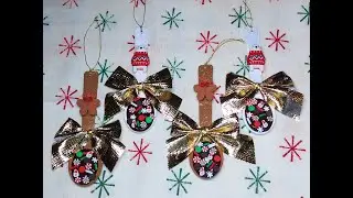 Make Adorable & Easy Fake Chocolate Spoon Ornaments! Craft Fair!