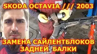 ЗАМЕНА САЙЛЕНТБЛОКОВ ЗАДНЕЙ БАЛКИ. Как сделать съемник сайлентблоков балки SKODA OCTAVIA - ШКОДА