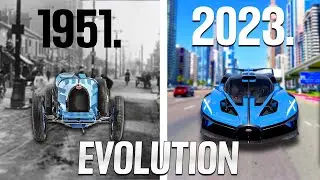 The Evolution of Bugatti - A Then vs Now Comparison of the Super Car - 1951 / 2023