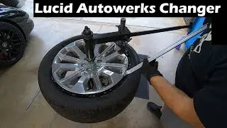 Replacing a 22 Inch Tire at Home Harbor Freight Tire Changer Duck Head Mod Easily No Damage