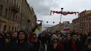 Раз, два, три - путин  уходи марш  на Невском