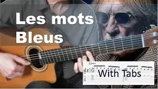 Les mots bleus - Christophe - Solo Fingerstyle Guitar