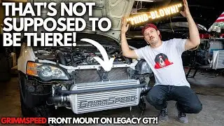 We put the new Grimmspeed STI Front Mount on our '05 LEGACY GT?! (IT FITS!!)