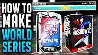 How to make WORLD SERIES in MLB the Show 20 Diamond Dynasty! *FAST*