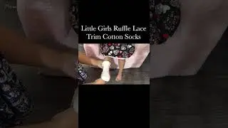 Little Girls Ruffle Lace Trim Cotton Socks