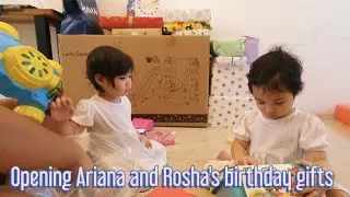 Unboxing birthday gifts | Ariana and Rosha