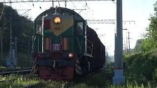Тепловоз ТЭМ2-1531 с грузовым составом
