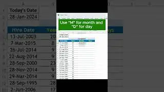 Use Datedif function in Excel #advancedexcel #shortsvideo