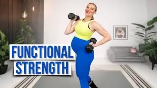 20 minute Functional Strength Training for Pregnancy | NO REPEAT | FULL STANDING