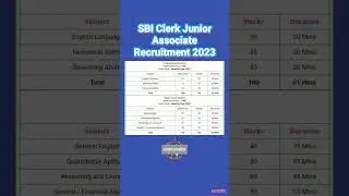 SBI Clerk Junior Associate Recruitment 2023 #govtjobs #bank