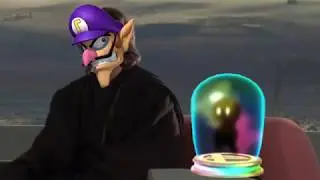 Take an assist trophy,  young Waluigi