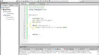 Reading from a File in Code Blocks