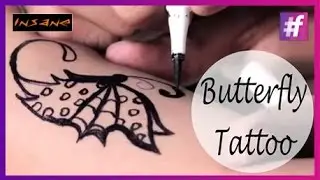 How To Draw A Butterfly Tattoo | Sexy Tattoo For Girls