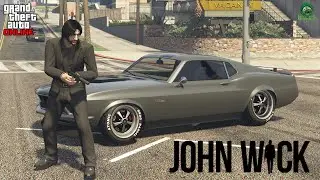JOHN WICK OUTFIT & MUSTANG CAR TUTORIAL | GTA ONLINE