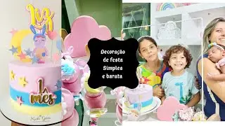 Ideia de decoração de festa sem gastar muito|  Festa em casa | Decoração mesversario