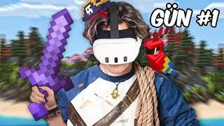 WE'RE STRAINED ON A DESERT ISLAND! - MINECRAFT VR - @tapielzavr