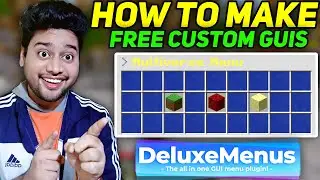 How To Make Custom GUI in Minecraft Server | DeluxeMenus Plugin Tutorial | Custom GUI Plugin