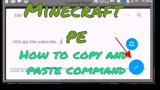 How to paste commands into command blocks in mcpe