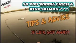 SALMON TECHNIQUE REVEALED! 15+ pounder got away! TIPS and ADVICE! SACRIVER BANK FISHING
