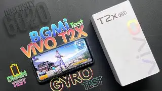 Vivo T2x 5G BGMi test & Gyro + FPS test 🔥MTK 6020 || Battery drain test...