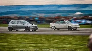 Flugplatzblasen 2013 HD: VW Golf 1 Cabrio vs Opel Corsa DHRA Marcel Turbo