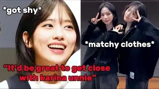 IVE YUJIN talked about her unexpected collab with aespa KARINA (she got shy)