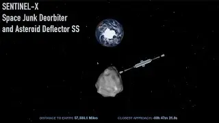 SENTINEL X Asteroid and Space Junk Deorbiter Ship   4K