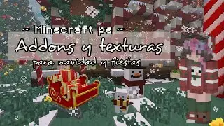 Addons y texturas de navidad ☃️ | Minecraft pe 💗☁️