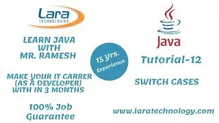 Tutorial-12 | Switch Cases |Java Tutorial for Beginners | Lara Technology