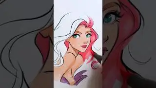 Coloring my character sketch with Ohuhu markers 🪄💗 #markerart #ohuhu #drawing #art #coloring