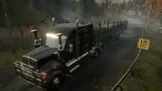 SnowRunner - Kenworth W990 Loaded Turnpike Double/Road Train to Factory