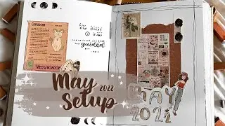 PLAN WITH ME | May 2022 Bullet Journal Setup Scrapbook Theme