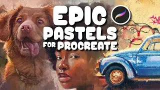 How to Paint with Realistic Pastels in your iPad | Epic Pastels Brush Set for Procreate
