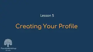 Moodle Lesson 05: Creating Your Profile