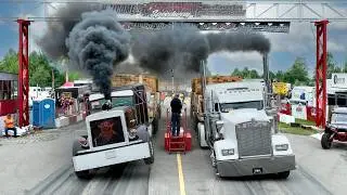 3,000HP Semi Trucks vs 120,000 Pound Trailers - DRAG RACING! (Great Lakes Big Rig Challenge)