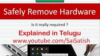 Why Safely Remove Hardware Required