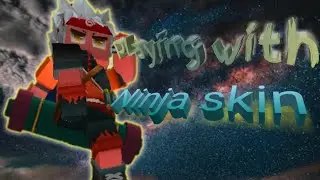Playing with Ninja skin~Sky royal~|Blockman go