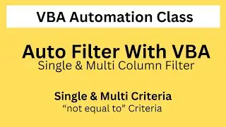 Excel VBA AutoFilter | Auto Filter in VBA | Excel VBA Tutorial | 