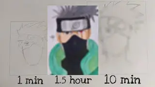 Drawing CHALLENGE |1M, 10M, 1H| KAKASHI [Naruto]