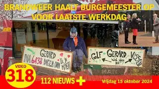 Brandweer begeleidt burgemeester op zijn laatste werkdag