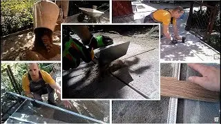 Laying 30x30 mm paving slabs on a dry mix