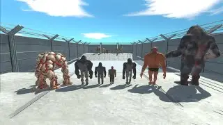 PUNCHING TEAM vs CARNIVORE DINOSAURS TEAM - Animal Revolt Battle Simulator ARBS