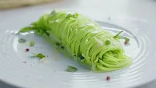 Блюда из макарон MAKFA | Капеллини со сливочным соусом и зеленым горошком