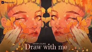 Draw with me using my custom brushes and textures | Procreate App | Digital artwork