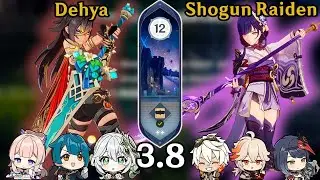 Abismo 12. Dehya C0 Burngeon y Shogun Raiden C1 HyperCarry. Genshin impact 3.8