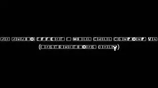 (Changed) An Audio Effect I Will Call 
