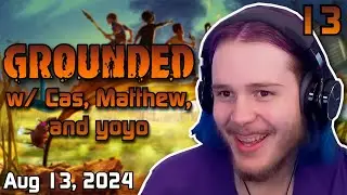 MOVING TO THE NEW BASE AND BEATING THE GAME! | Grounded w/ Cas, Matthew, and yoyo - Part 13