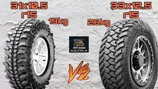 31s VS 33s OFF ROAD TIRES - Mitsubishi Pajero 3.5v6 Hill climb