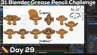 31 Days of Blender Grease Pencil Challenges - Day 29: Generate Modifiers