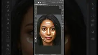 Dodge and Burn skin retouchning in Photoshop. PSD #Shorts